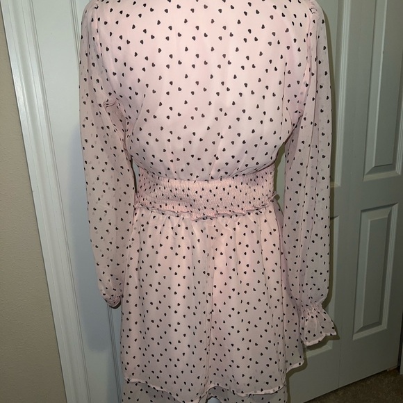 Pink Heart Print Dress - Picture 3 of 5